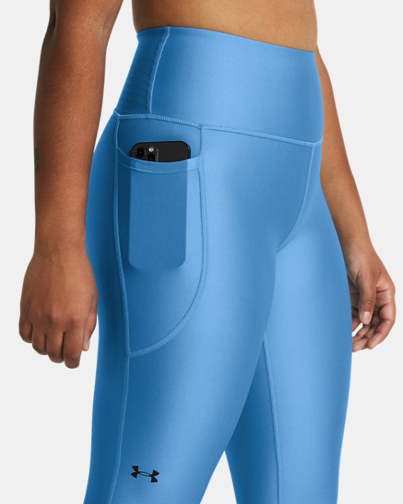 Damen HeatGear® Armour 7/8 Leggings mit hohem Bund, Blue, pdpMainDesktop image number 3